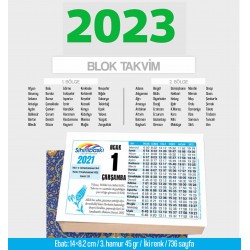 365 Yapraklı 736 Sayfa Blok / Takoz Takvim 100 Adet