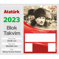  Blok Takvim - Atatürk - Tek Renk Baskı