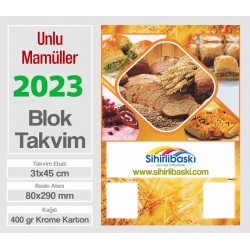  Blok Takvim - Unlu Mamüller Baskılı - Çift Renk Baskı - Tenekeli