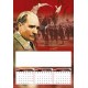 4 Yapraklı Atatürk Baskılı Duvar Takvimi - Tek Renk Baskı