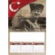 4 Yapraklı Atatürk ve Söylevleri Baskılı Duvar Takvimi - Tek Renk Baskı
